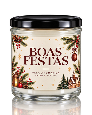 Vela Aromática de Natal – Boas Festas | Aroma Natal