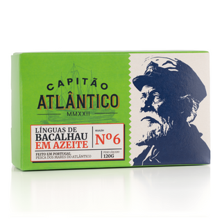 Línguas de Bacalhau em Azeite Capitão Atlântico 120 g