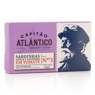 Sardinhas s/ pele e s/ espinhas em tomate Capitão Atlântico 120 g