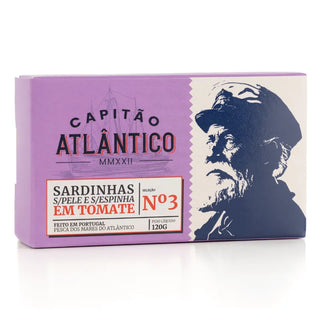 Sardinhas s/ pele e s/ espinhas em tomate Capitão Atlântico 120 g
