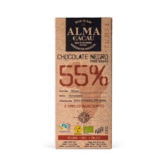 Alma do Cacau Organic Dark Chocolate Bar 55% Cocoa 100g